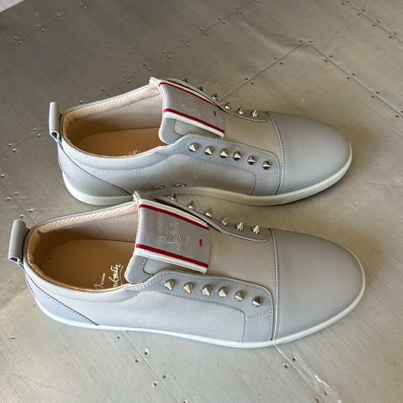 Christian Louboutin f.a.v. Fav fique sneaker vontade flat goose gray grey sz 45 main image 6